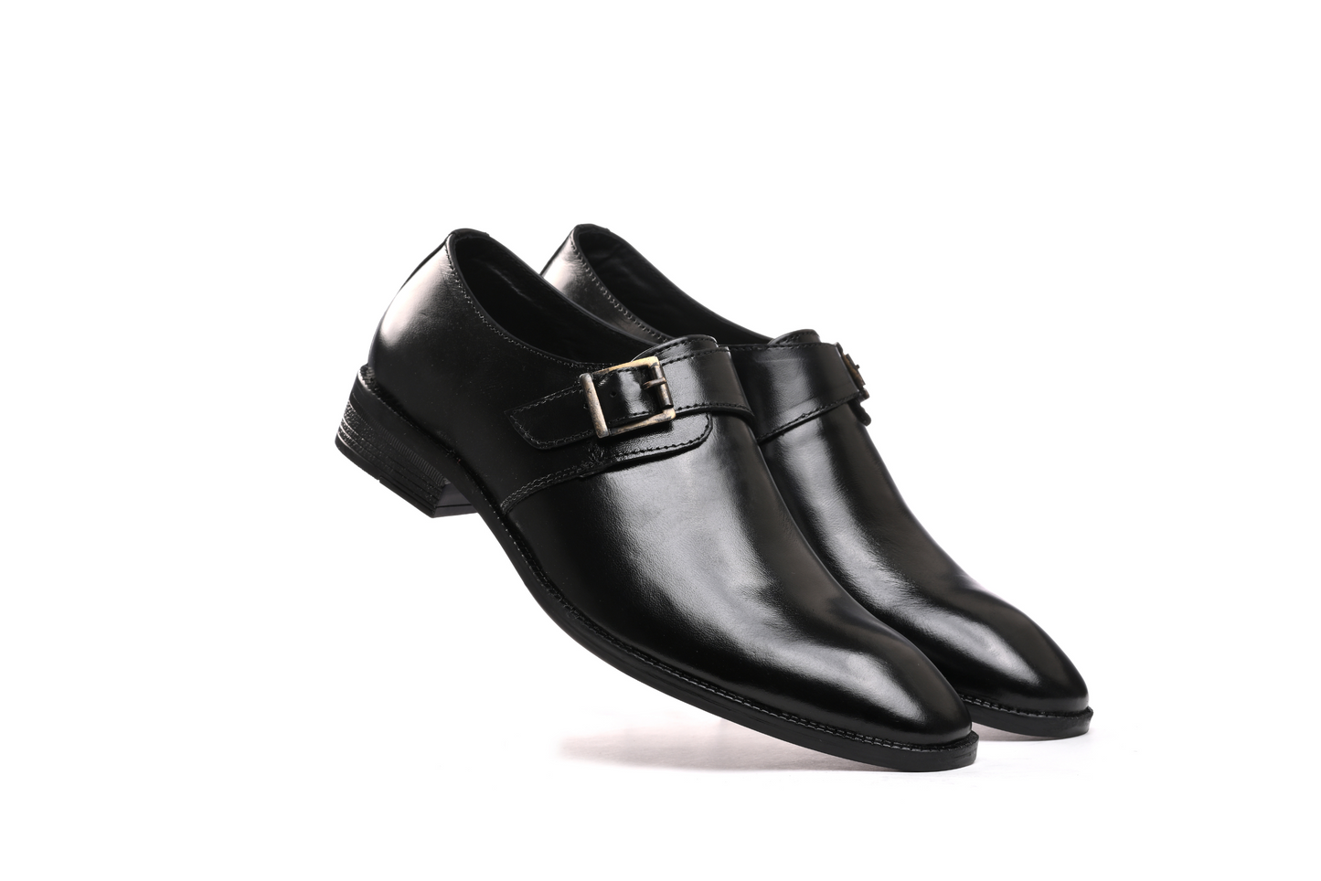 Designer Pure Leather Monkstraps – Black