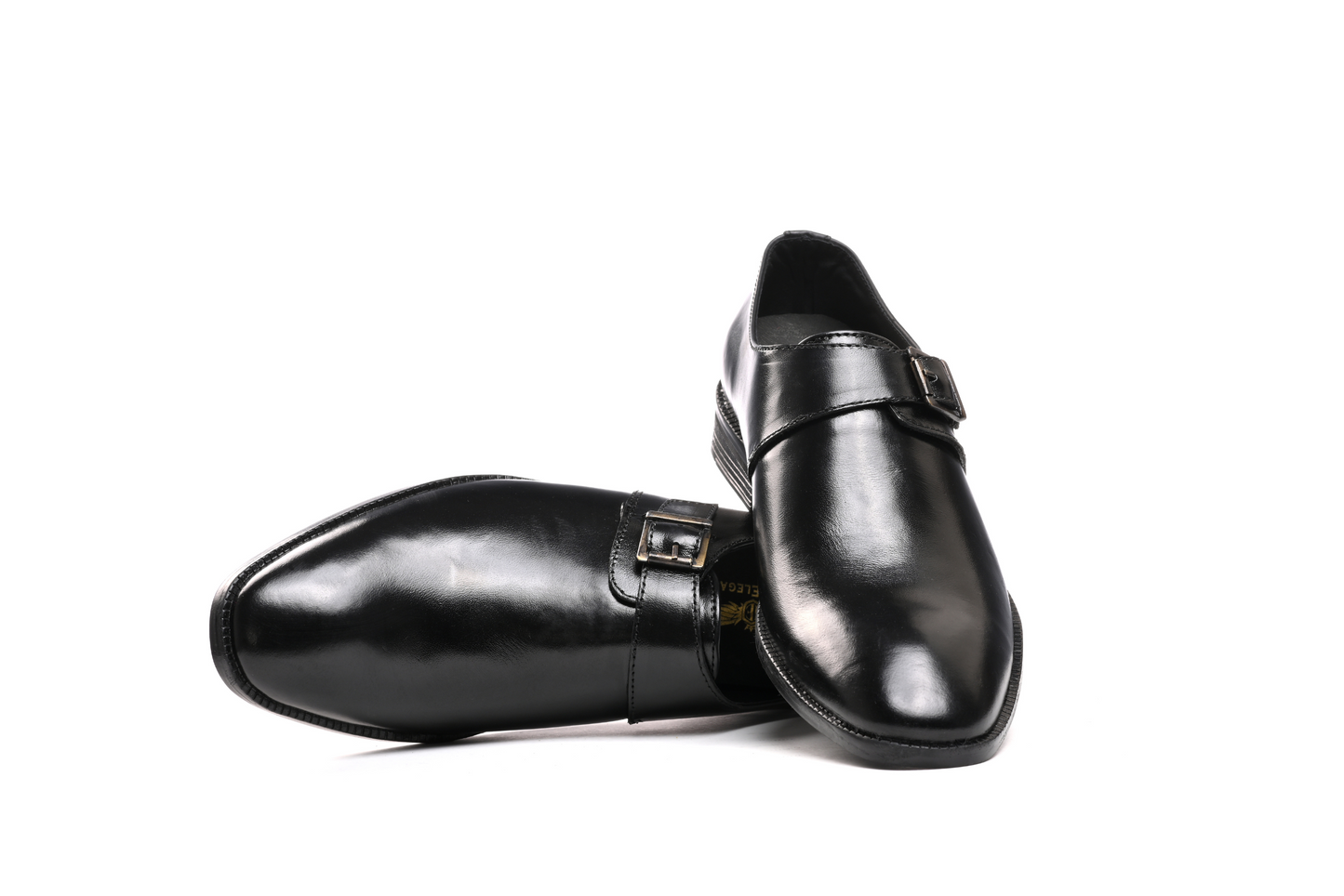 Designer Pure Leather Monkstraps – Black