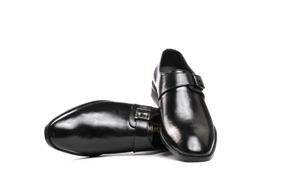 Designer Pure Leather Monkstraps – Black