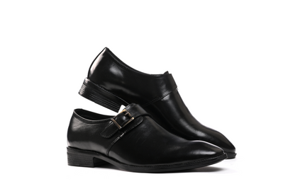 Designer Pure Leather Monkstraps – Black