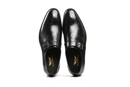 Designer Pure Leather Monkstraps – Black
