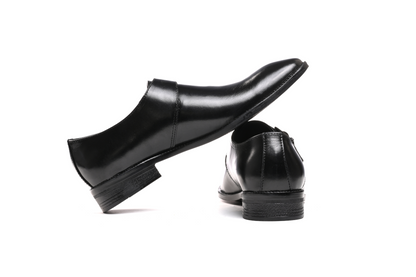 Designer Pure Leather Monkstraps – Black