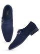 Stylish Genuine Suede Leather Solid Monkstrap for Men | Blue