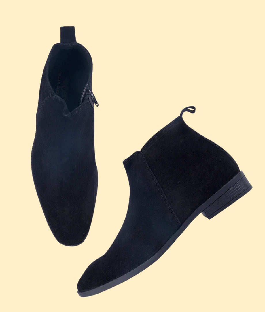 Comfortable Genuine Suede Leather Solid Boot for Men