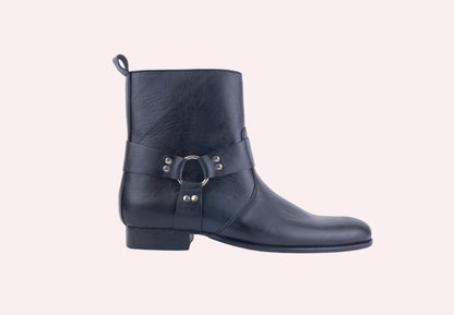 Comfortable Leather Zip Boots | Black