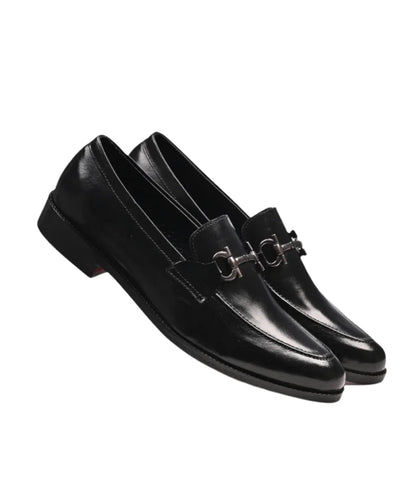 Stylish Leather Horsebit Loafers | Black