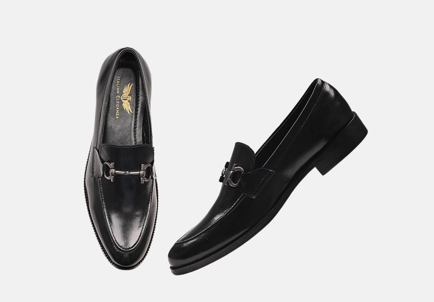 Stylish Leather Horsebit Loafers | Black