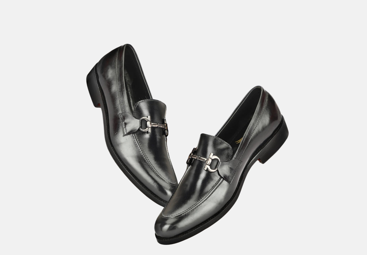 Stylish Leather Horsebit Loafers | Black