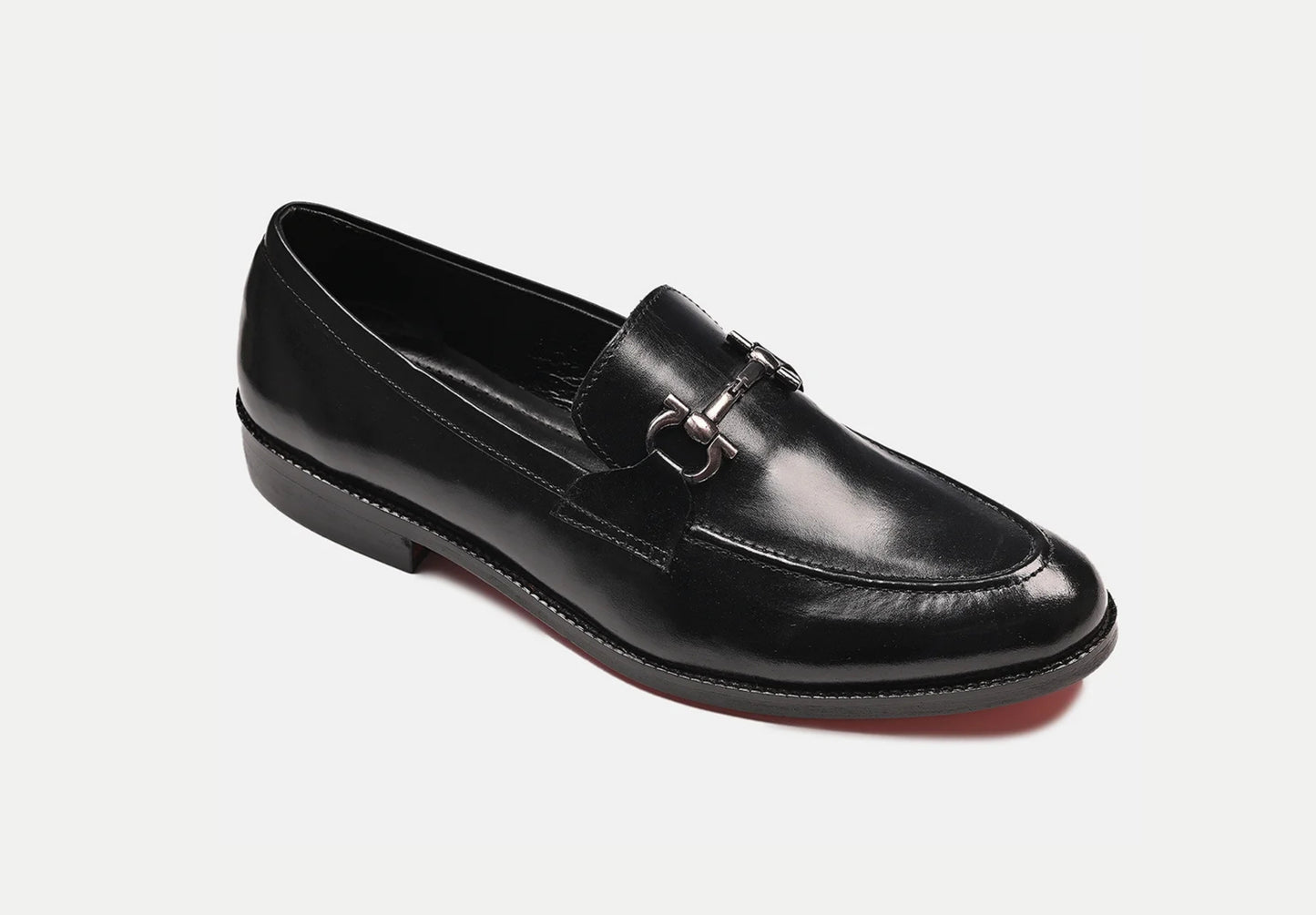 Stylish Leather Horsebit Loafers | Black