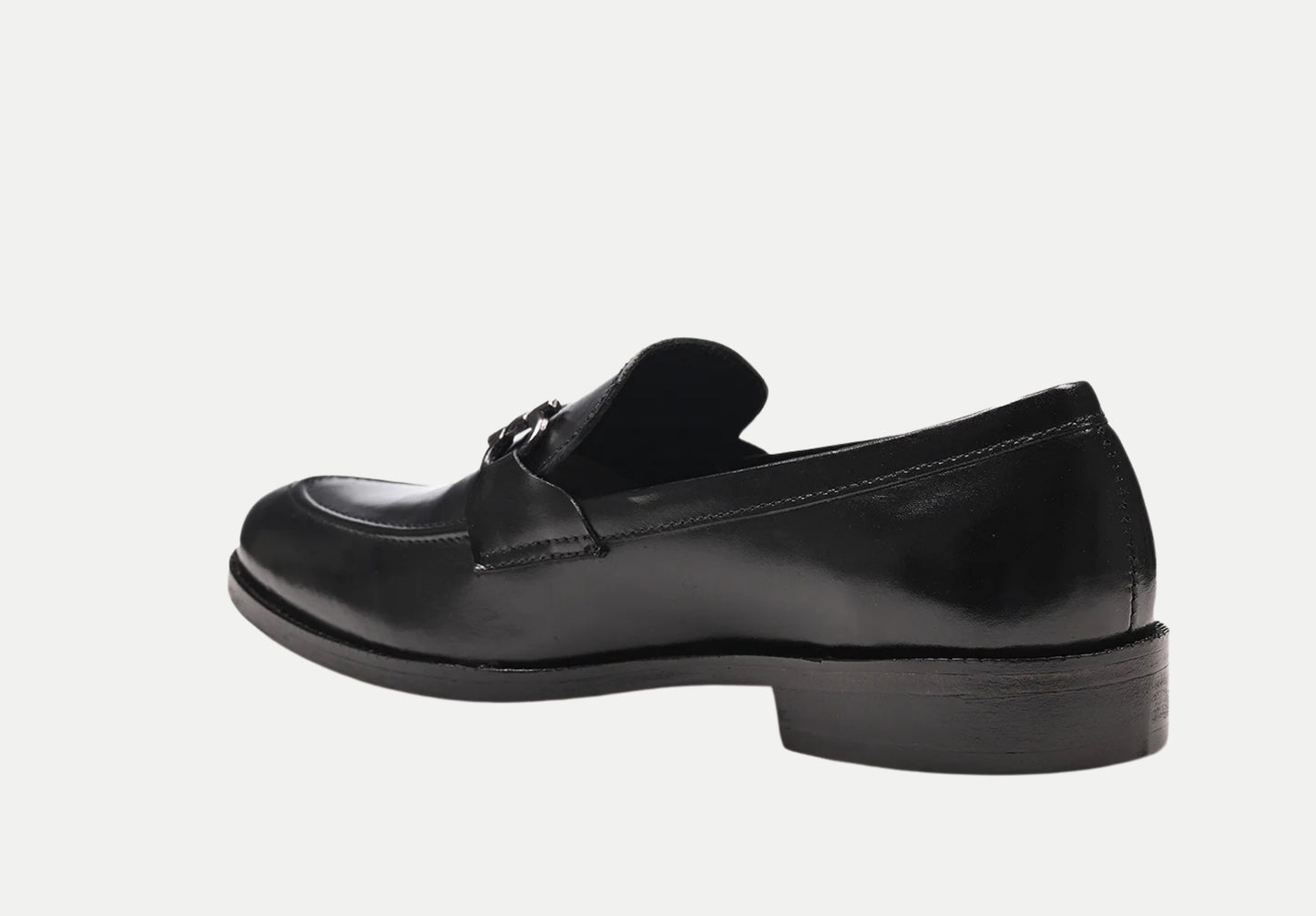 Stylish Leather Horsebit Loafers | Black