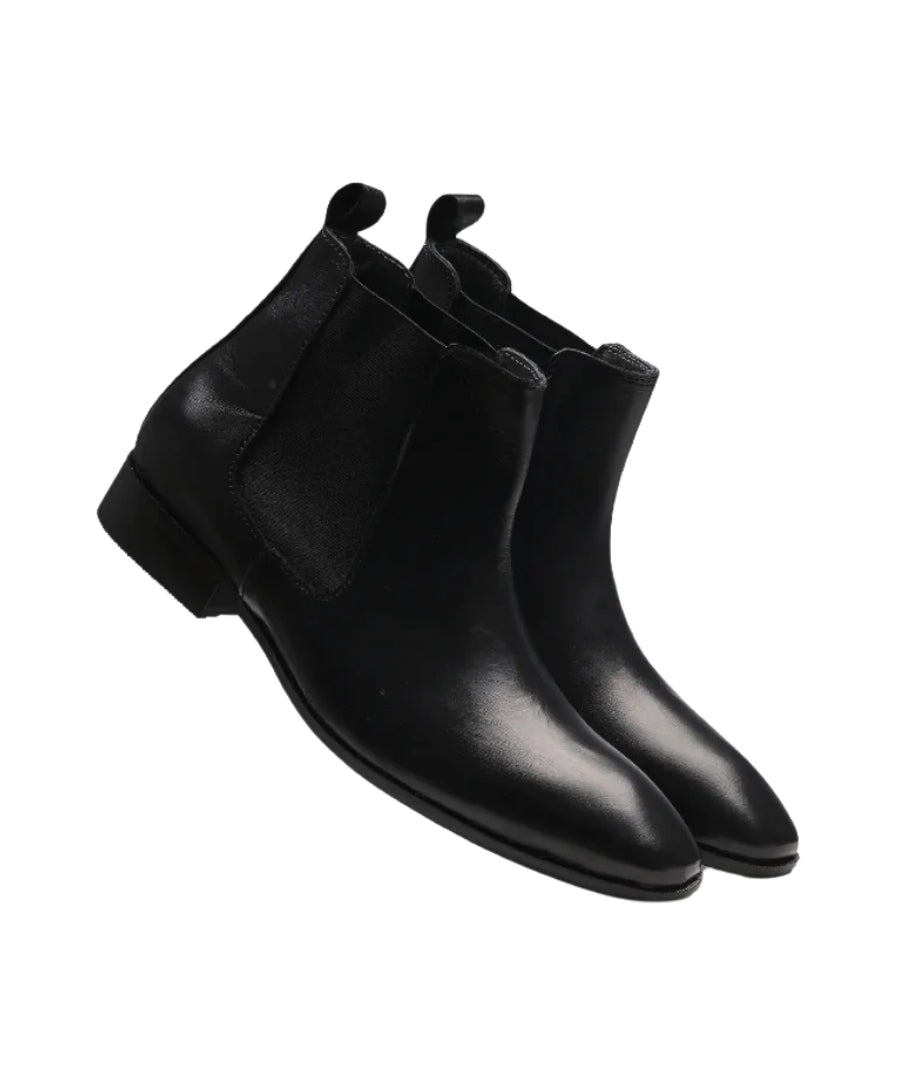 Attractive Chelsea Leather Boots | Black