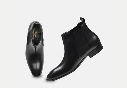 Attractive Chelsea Leather Boots | Black