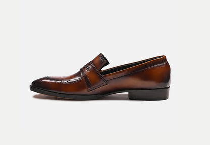 Attractive Leather Penny Loafers | Tan