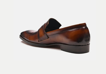 Attractive Leather Penny Loafers | Tan