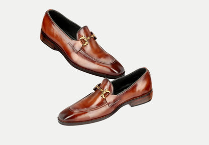 Attractive Horsebit Leather Loafers | Tan