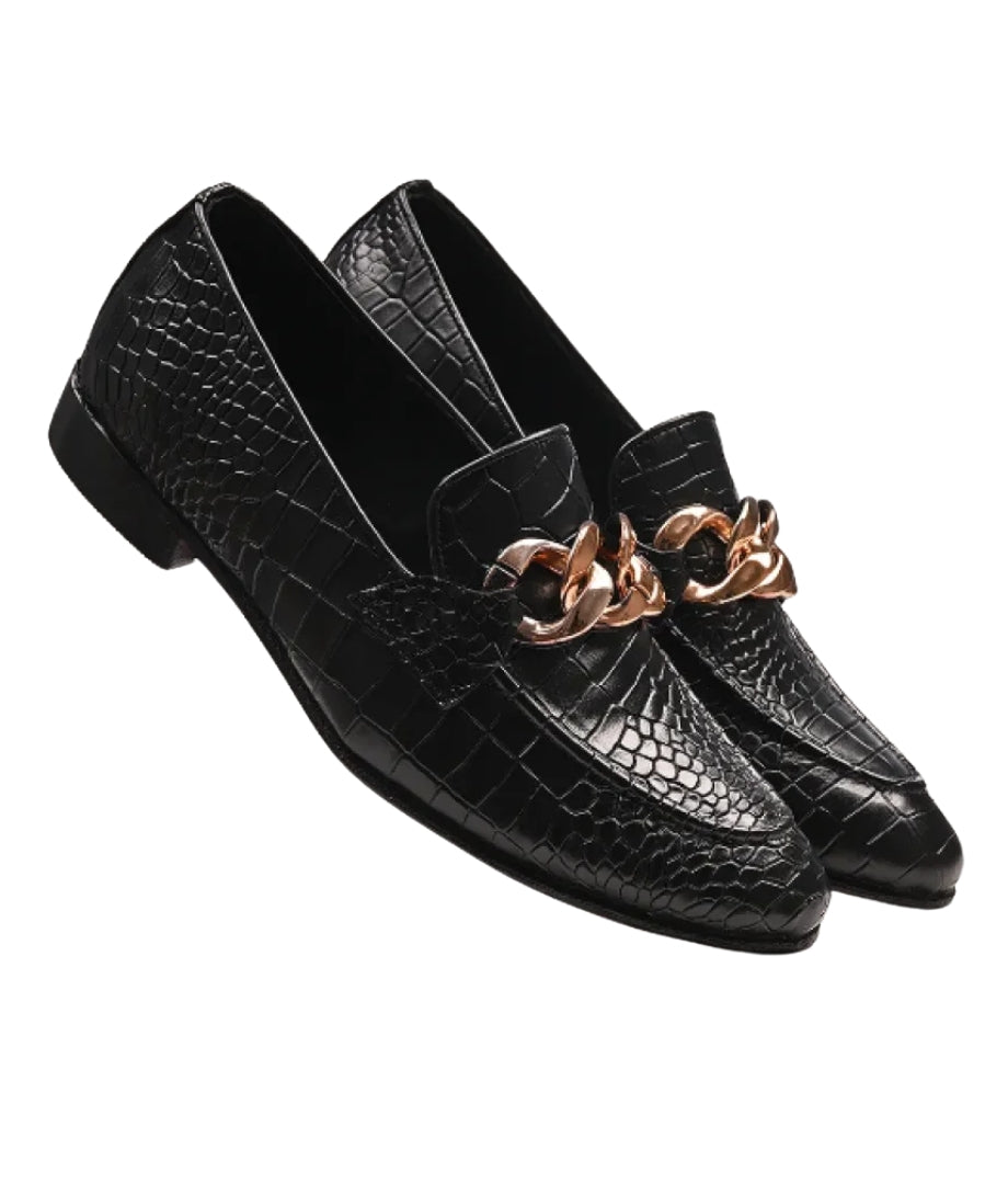 Attractive Croco Designer Leather Loafers