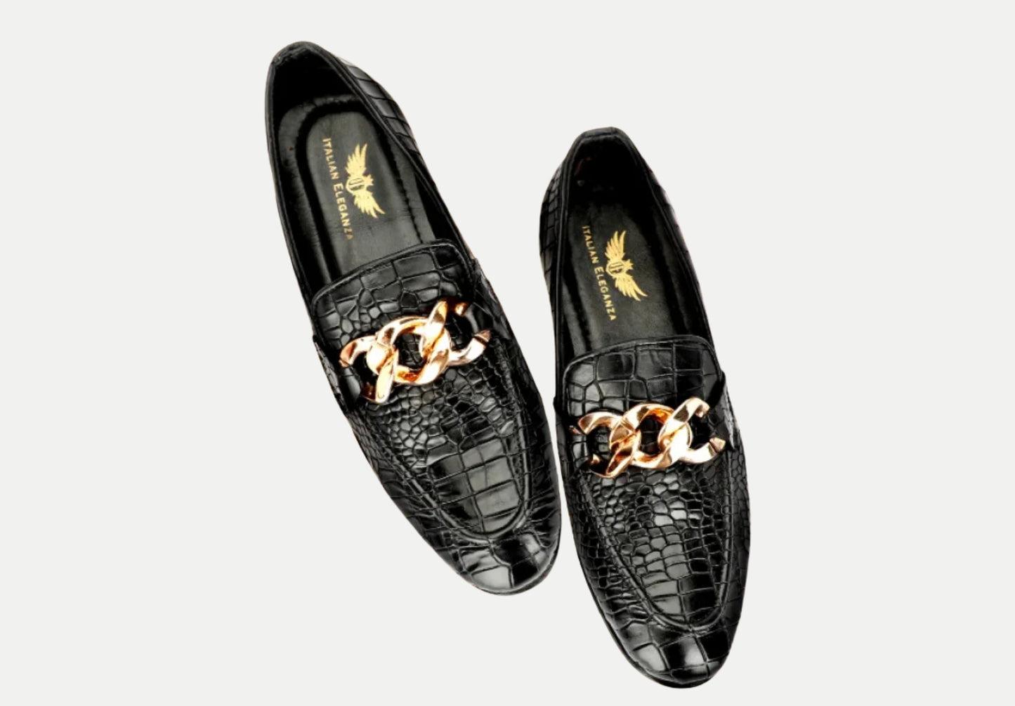 Attractive Croco Designer Leather Loafers