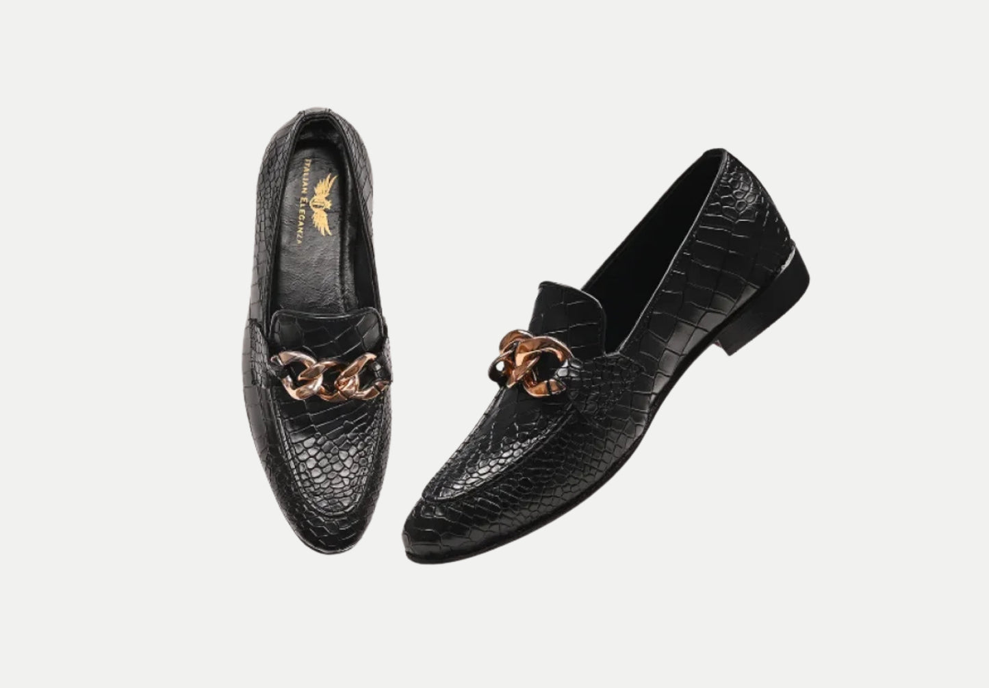 Attractive Croco Designer Leather Loafers