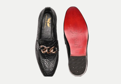 Attractive Croco Designer Leather Loafers