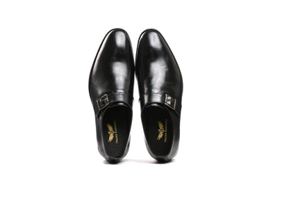 Designer Pure Leather Monkstraps – Black