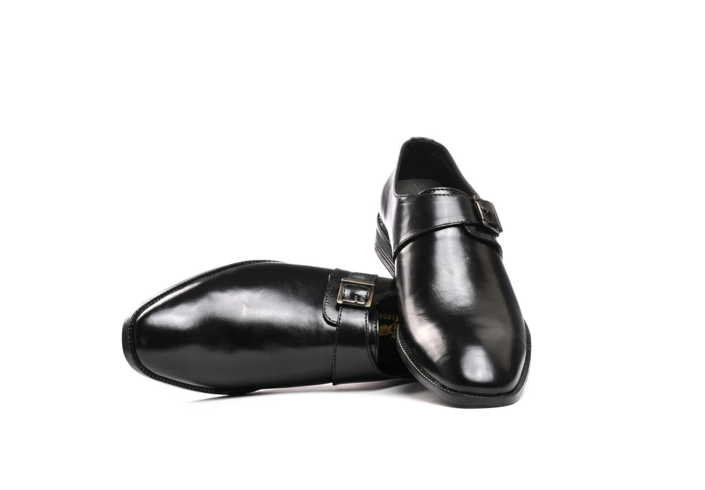 Designer Pure Leather Monkstraps – Black