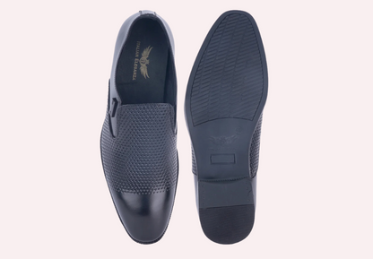 Stylish Genuine Leather Solid Loafer for Men | Black