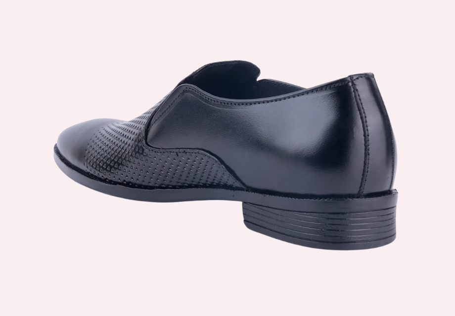 Stylish Genuine Leather Solid Loafer for Men | Black