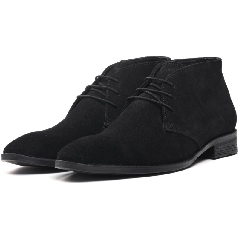 7005-Black Weekender Chic Suede Chukkas - Black