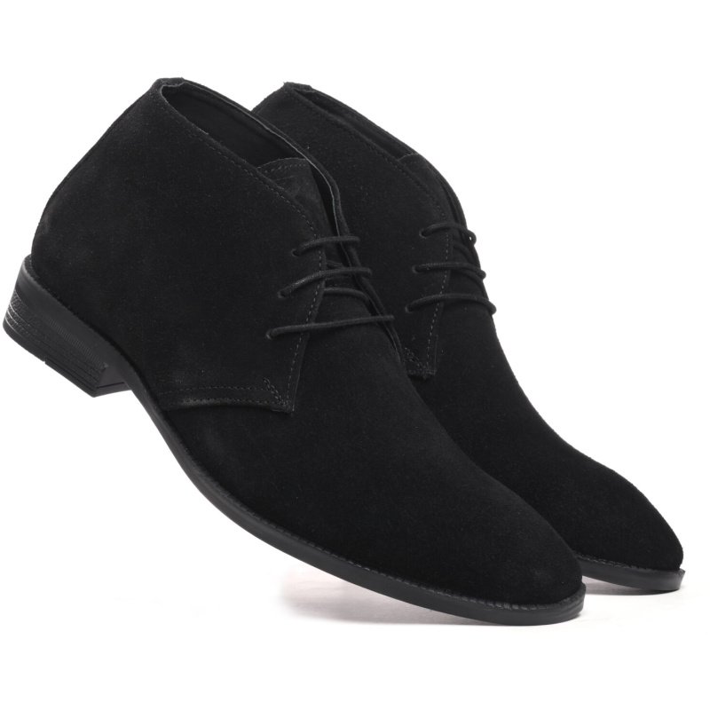 7005-Black Weekender Chic Suede Chukkas - Black