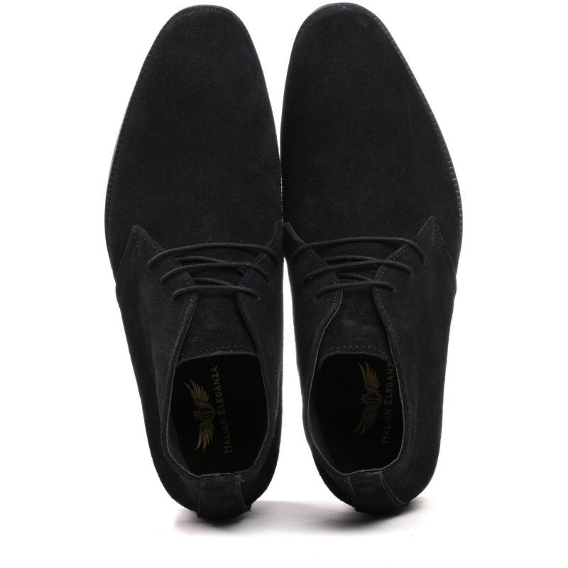 7005-Black Weekender Chic Suede Chukkas - Black