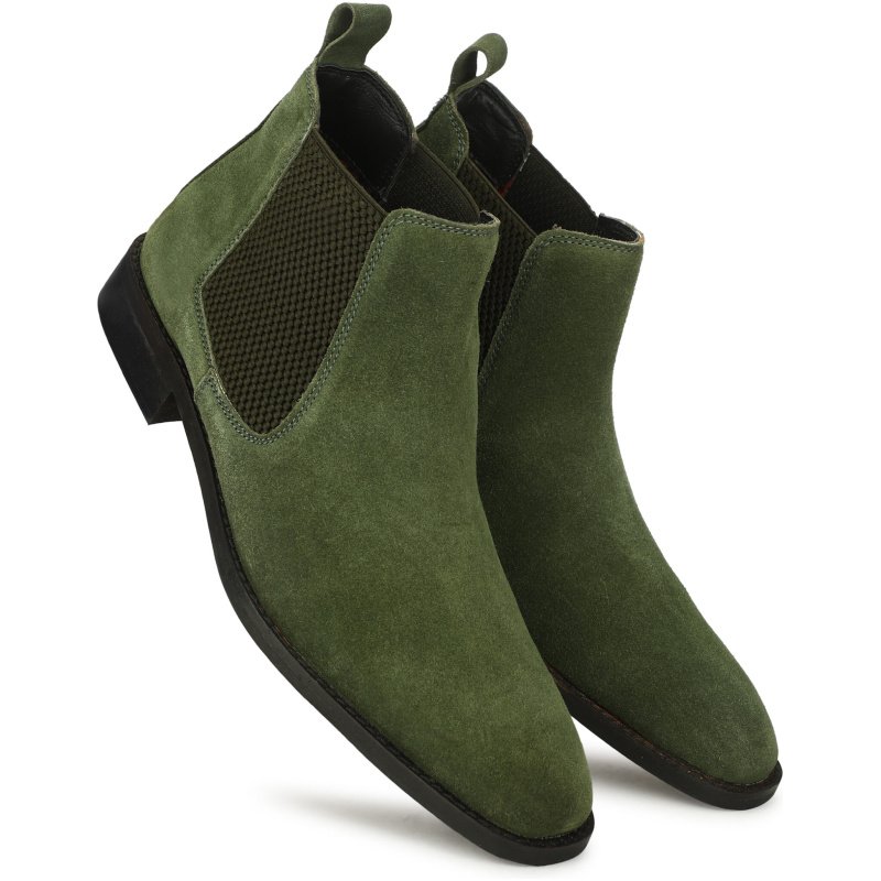 Genuine Suede Leather Chelsea Boots