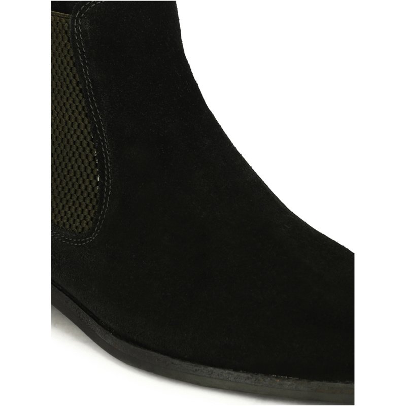 Genuine Suede Leather Chelsea Boots | Black - Image 8