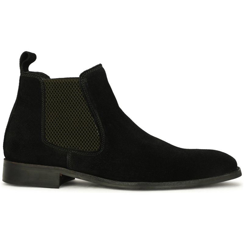 Genuine Suede Leather Chelsea Boots | Black - Image 7