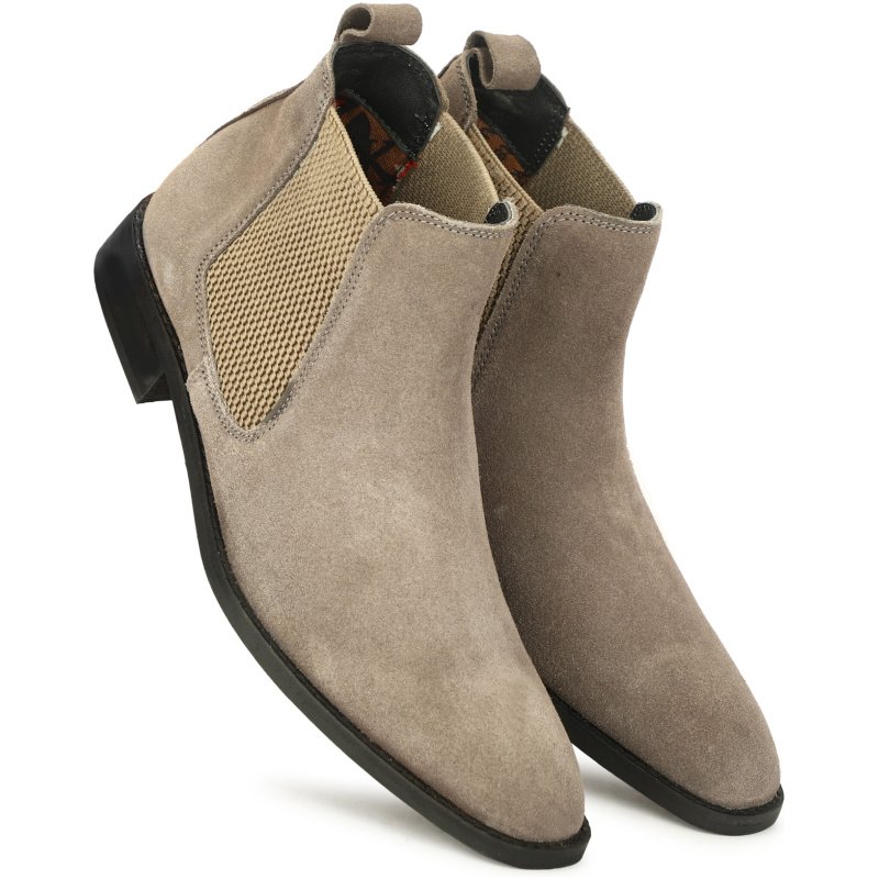 Genuine Suede Leather Chelsea Boots